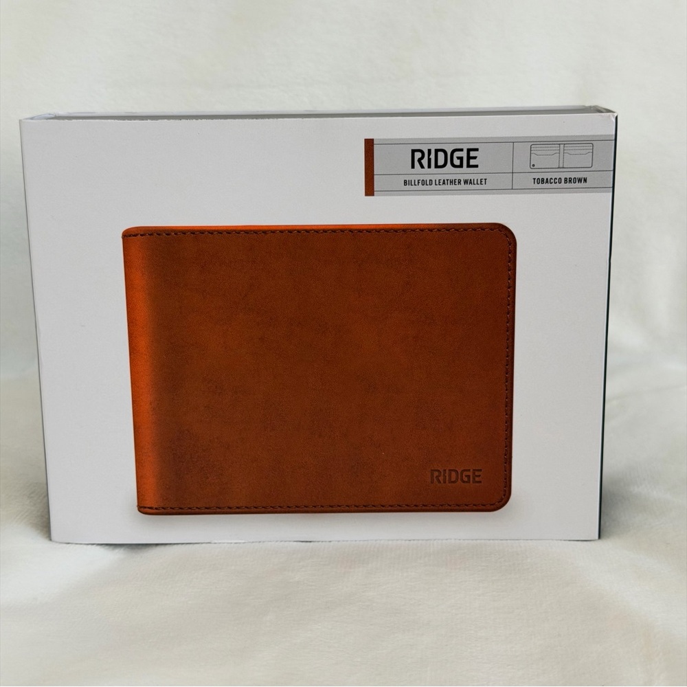 RIDGE Tobacco Brown Billfold Leather Wallet for Men - Picture 10 of 13
